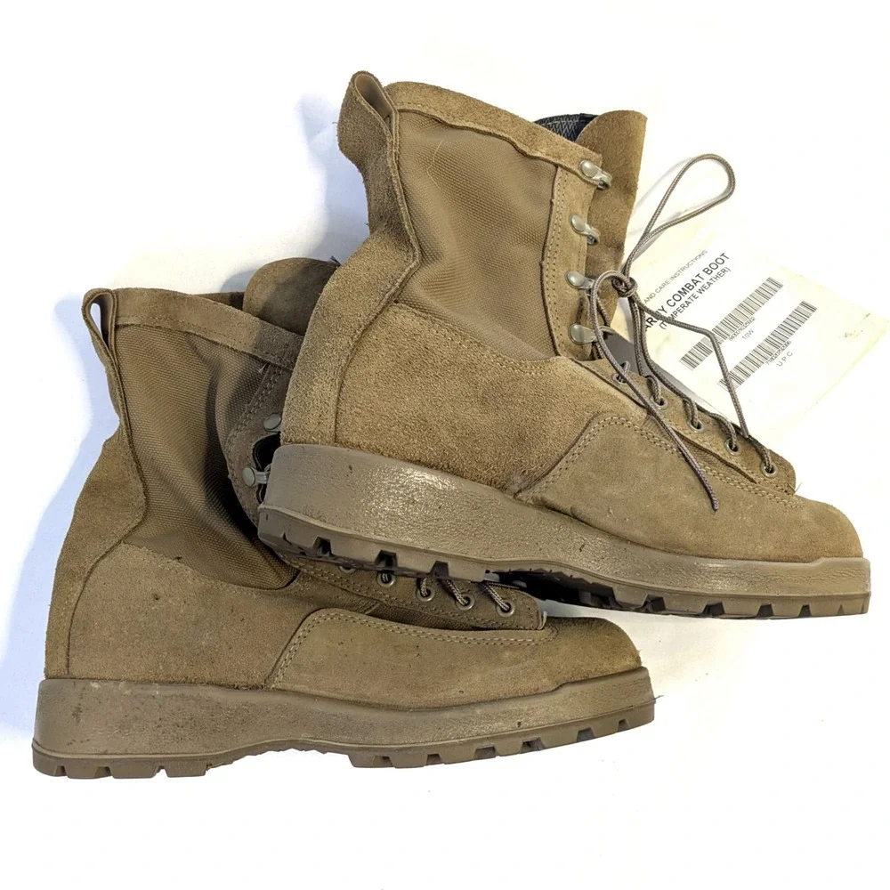 McRae Footwear Army Combat Boots Gore-Tex Vibram Coyote Brown 10W NSN 632-5902